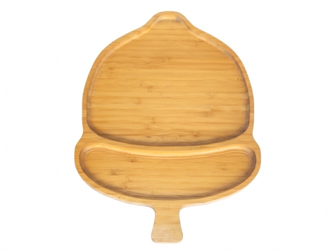 Bamboo acorn shaped platter